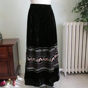 Vintage 70s Black Crushed Velve